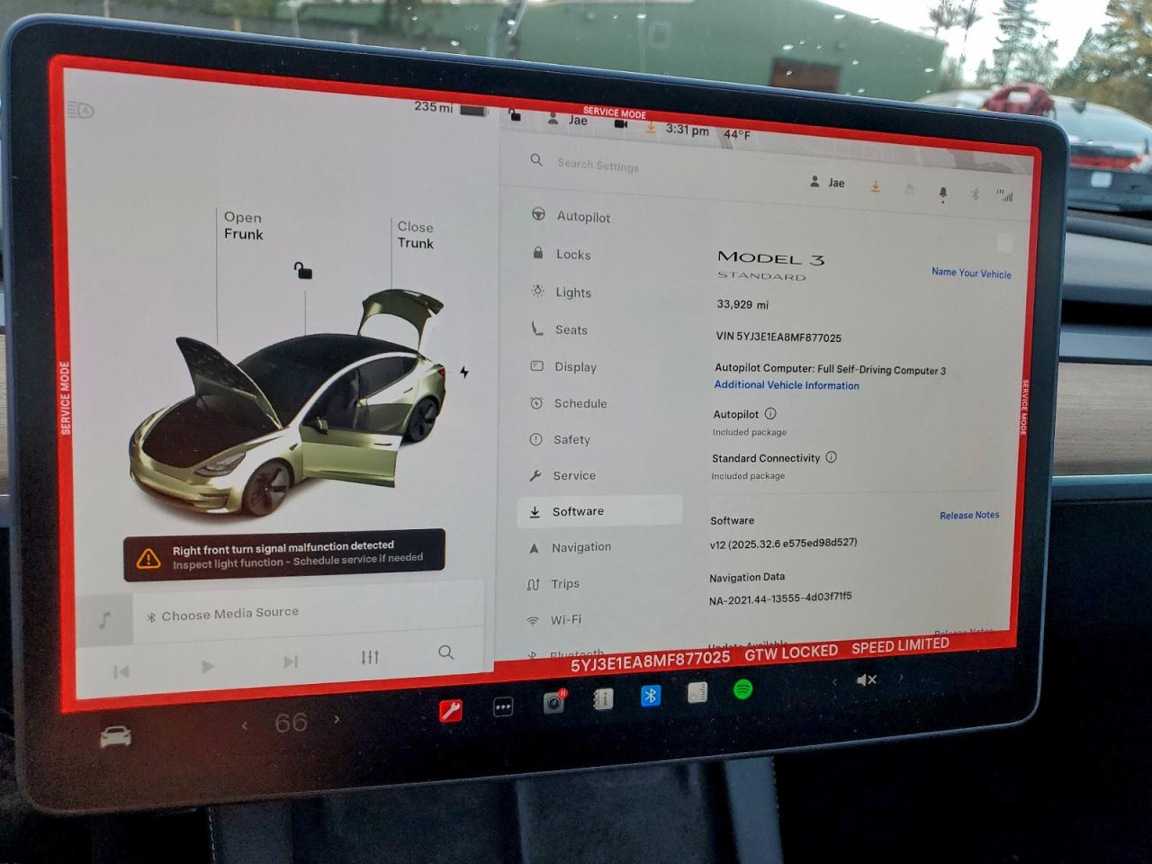 2021 Tesla Model 3 VIN: 5YJ3E1EA8MF877025 Lot: 93459105