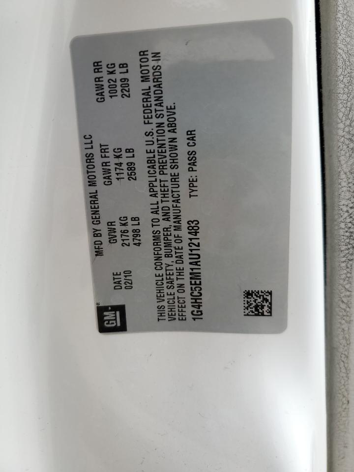 2010 Buick Lucerne Cxl VIN: 1G4HC5EM1AU121483 Lot: 91626995