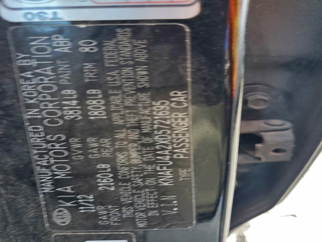 2013 Kia Forte Ex VIN: KNAFU4A2XD5721695 Lot: 94158805