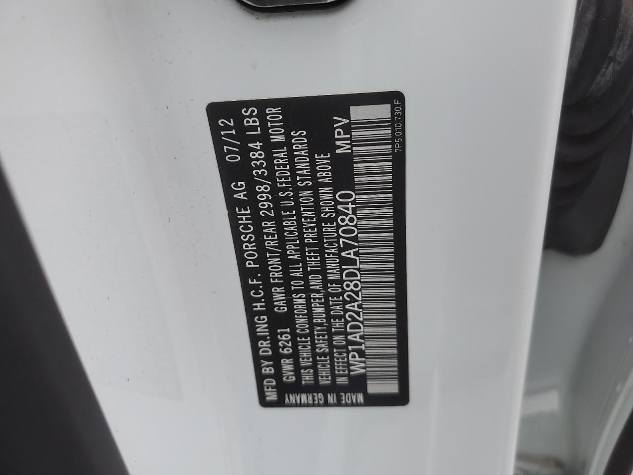 2013 Porsche Cayenne Gts VIN: WP1AD2A28DLA70840 Lot: 91743965