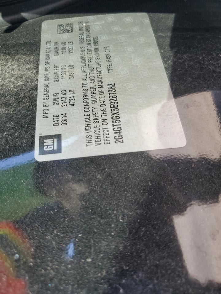 2014 Buick Regal Gs VIN: 2G4GT5GX5E9287382 Lot: 91518185