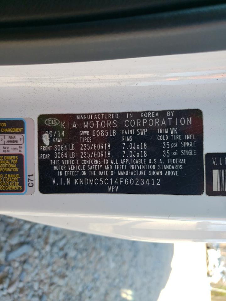 2015 Kia Sedona Ex VIN: KNDMC5C14F6023412 Lot: 92656025