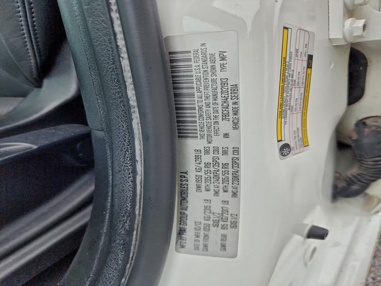 2014 Fiat 500L Lounge VIN: ZFBCFACH4EZ021913 Lot: 93996795