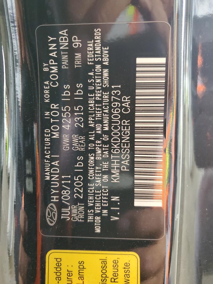 2012 Hyundai Genesis Coupe 2.0T VIN: KMHHT6KD0CU069731 Lot: 93684875