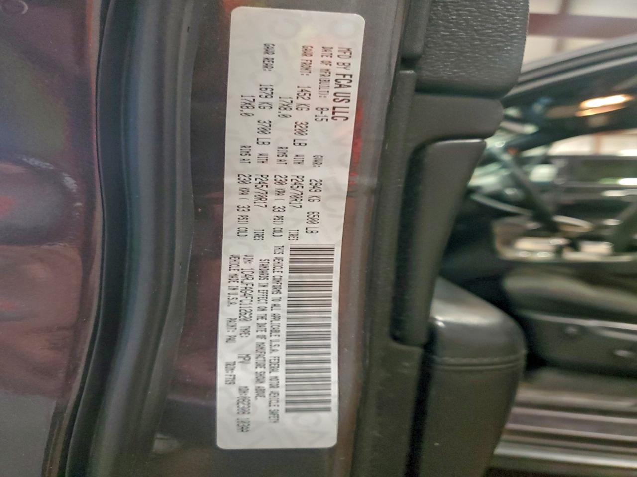 2015 Jeep Grand Cherokee Laredo VIN: 1C4RJFAG4FC112620 Lot: 94386615