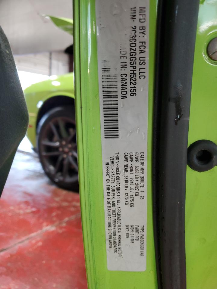 2023 Dodge Challenger Sxt VIN: 2C3CDZGG5PH522156 Lot: 93381555