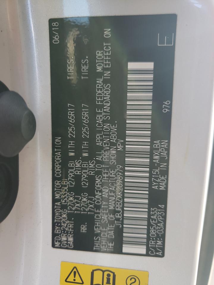 2019 Lexus Nx 300H VIN: JTJBJRBZXK2098979 Lot: 92213965