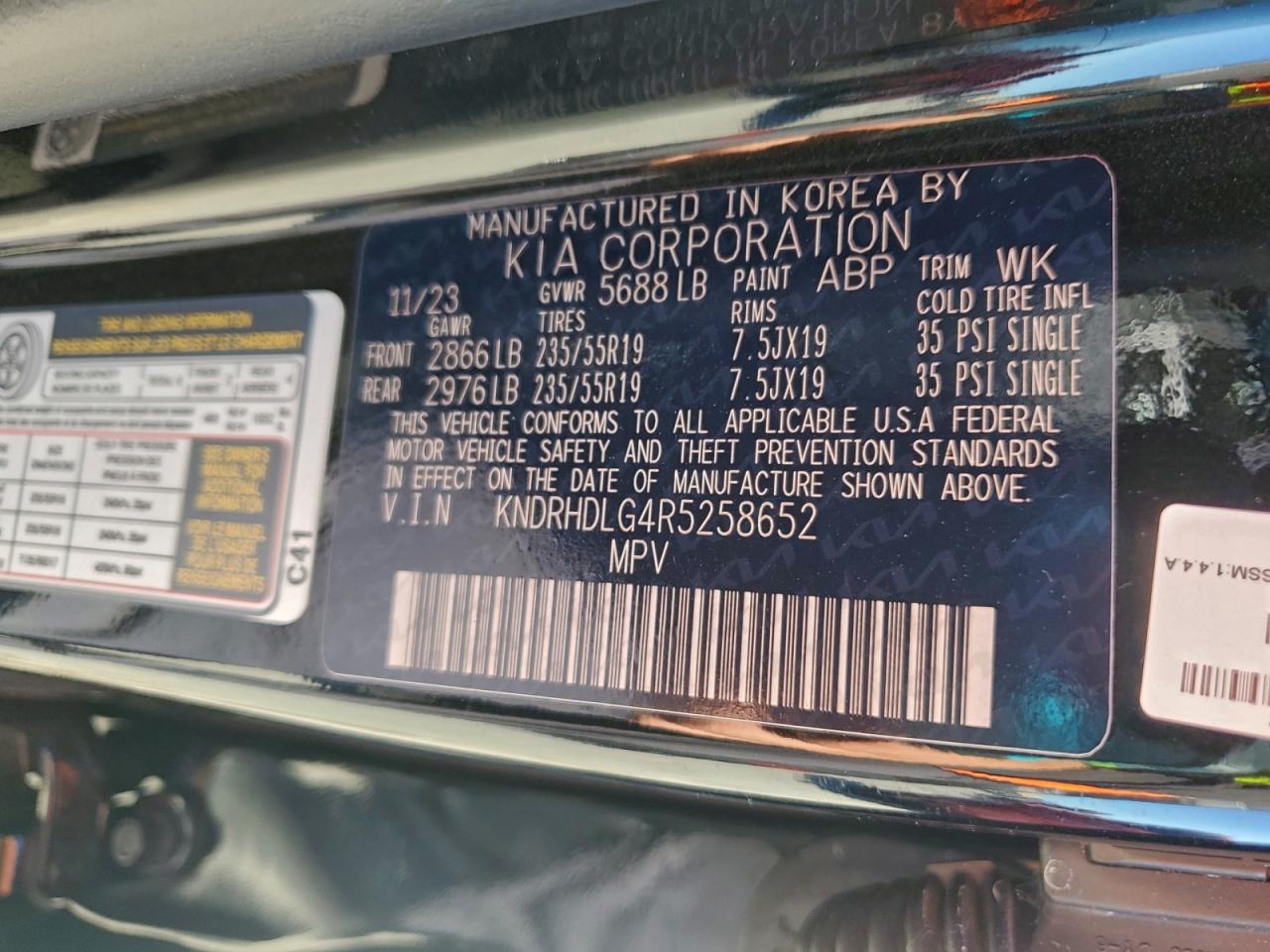 2024 Kia Sorento Ex VIN: KNDRHDLG4R5258652 Lot: 85440135