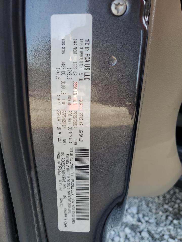 2019 Dodge Grand Caravan Sxt VIN: 2C4RDGCG0KR529700 Lot: 91270095