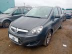 2012 VAUXHALL ZAFIRA 1.8I DESIGN 5DR for sale at Copart ROCHFORD