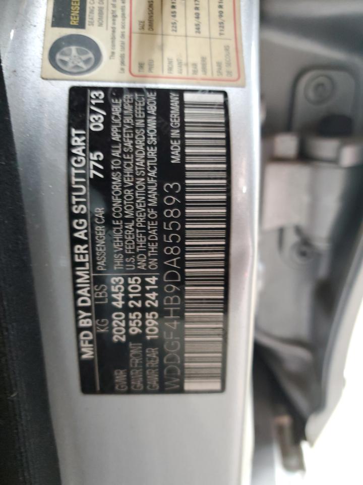 2013 Mercedes-Benz C 250 VIN: WDDGF4HB9DA855893 Lot: 92637875