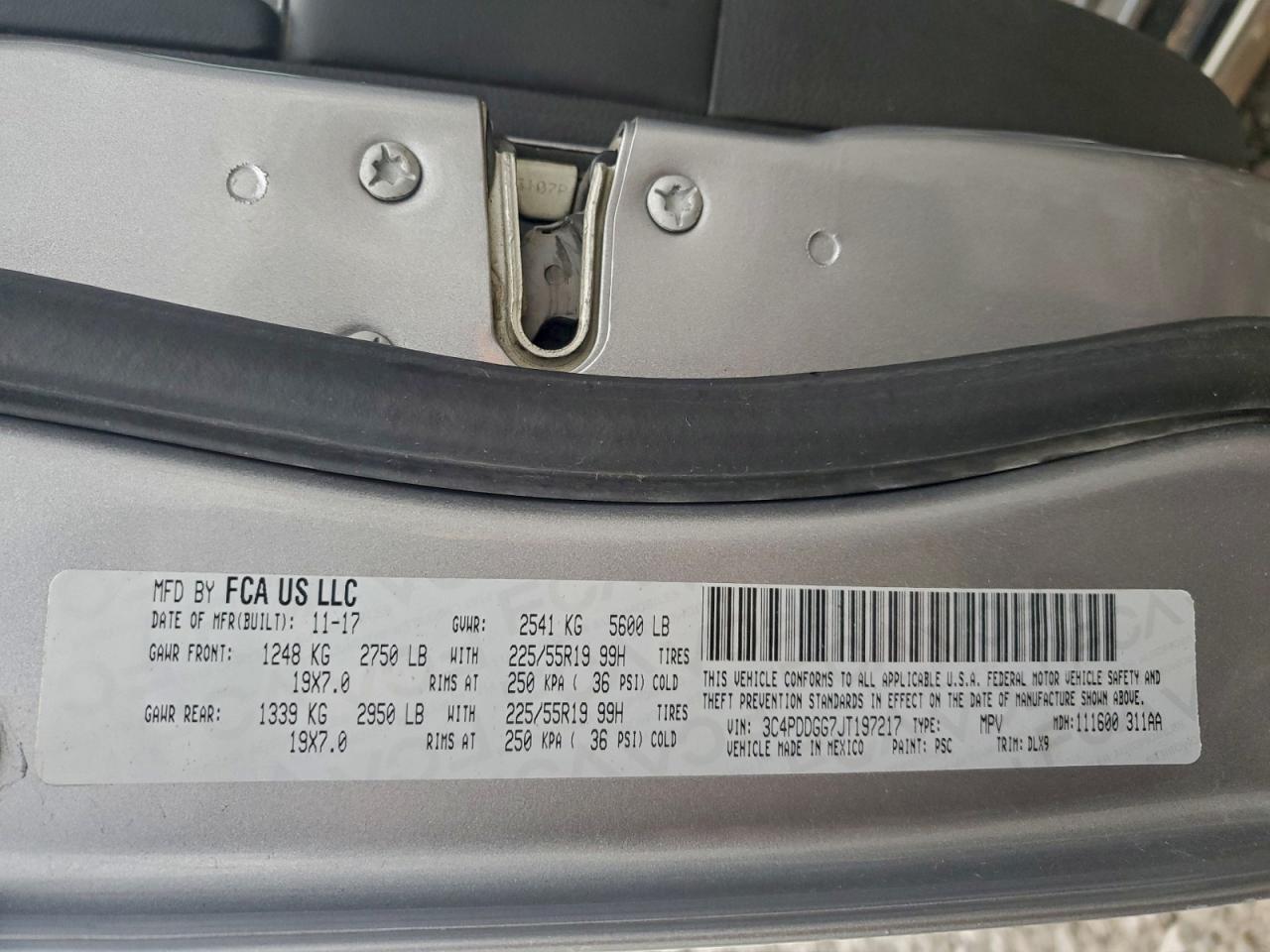 2018 Dodge Journey Crossroad VIN: 3C4PDDGG7JT197217 Lot: 92166055