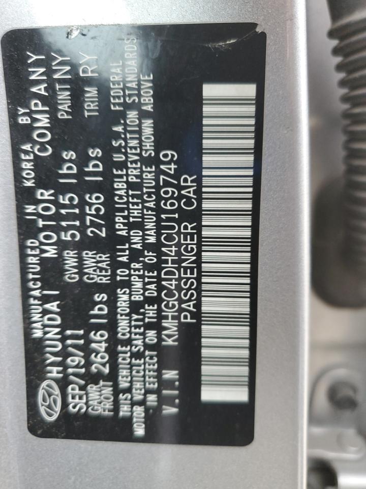 2012 Hyundai Genesis 5.0L VIN: KMHGC4DH4CU169749 Lot: 93096395