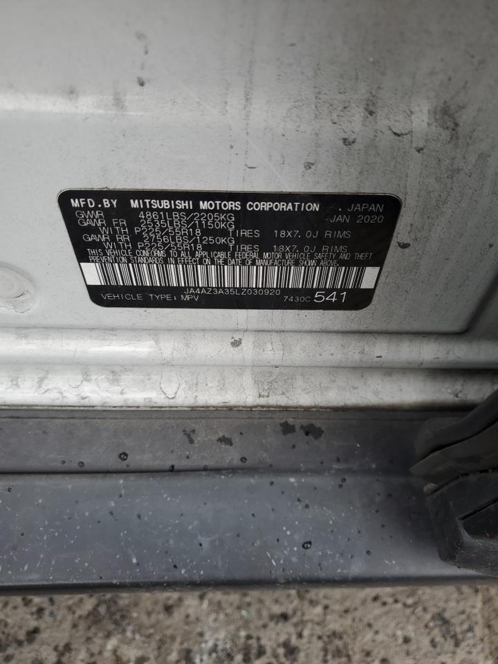 2020 Mitsubishi Outlander Se VIN: JA4AZ3A35LZ030920 Lot: 93301555