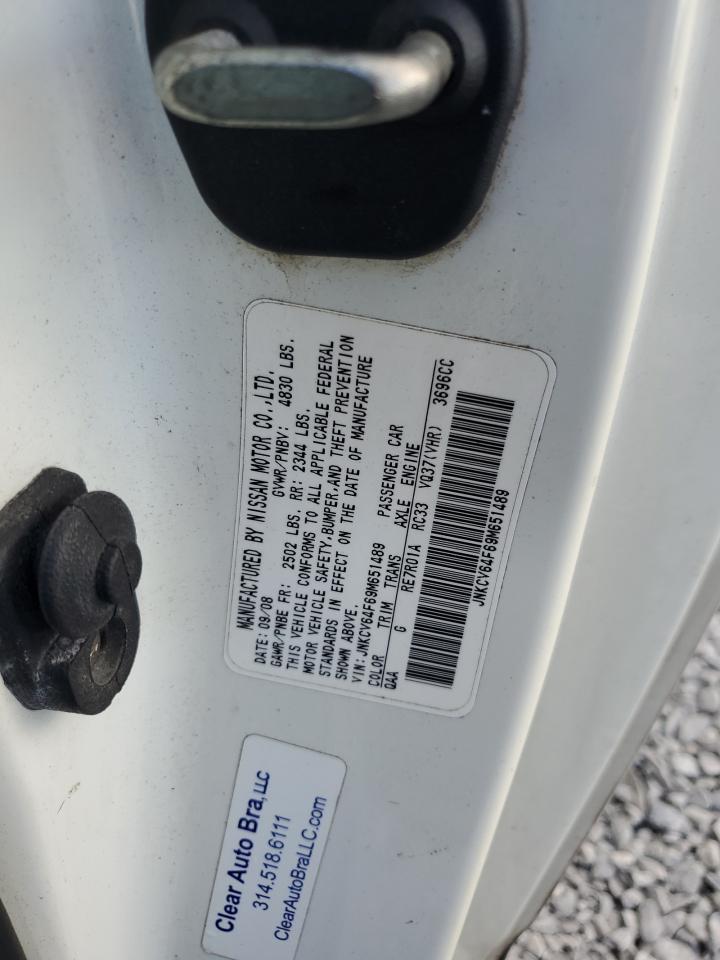 2009 Infiniti G37 VIN: JNKCV64F69M651489 Lot: 92943915