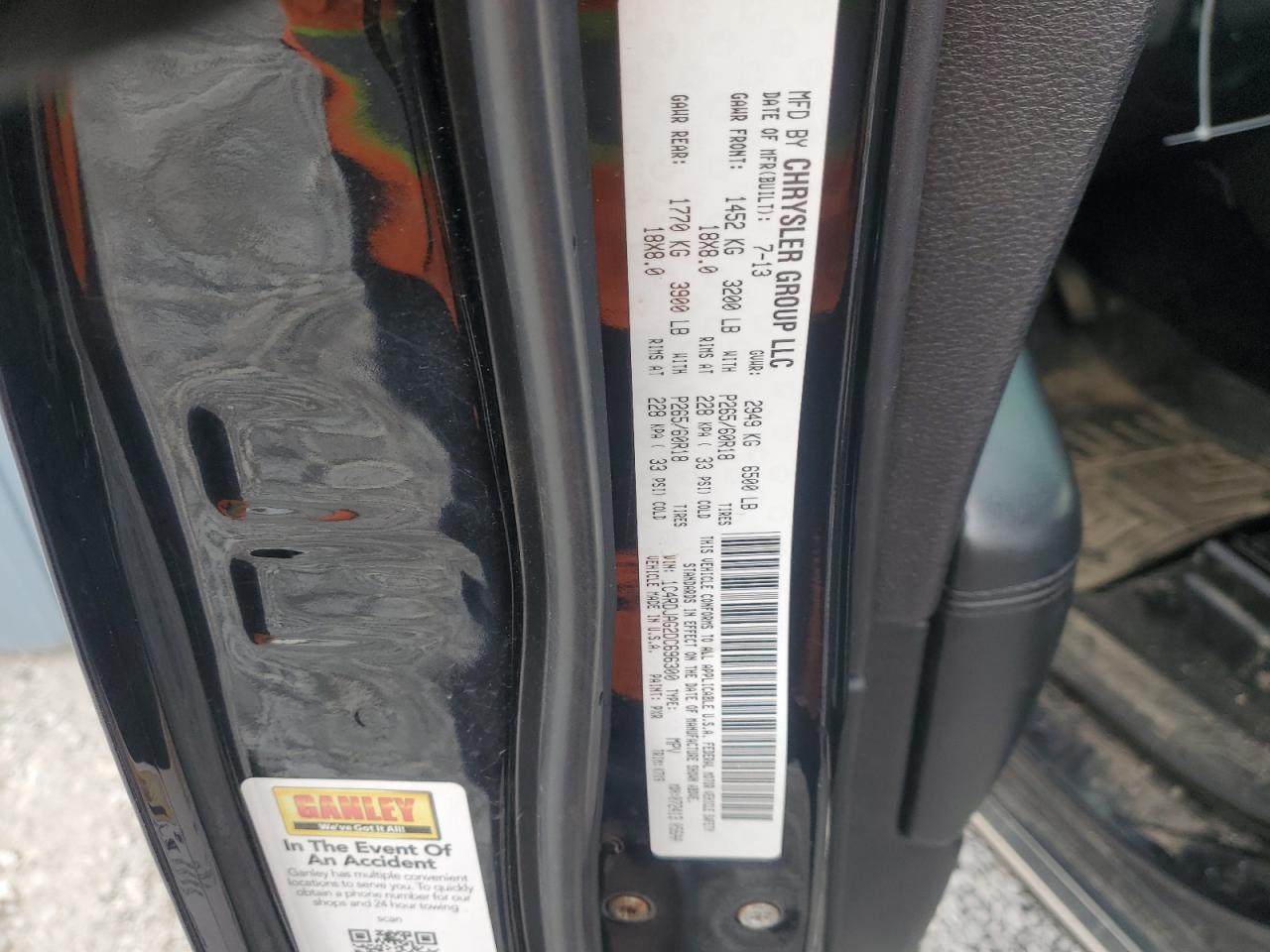 2013 Dodge Durango Sxt VIN: 1C4RDJAG2DC696300 Lot: 90994475