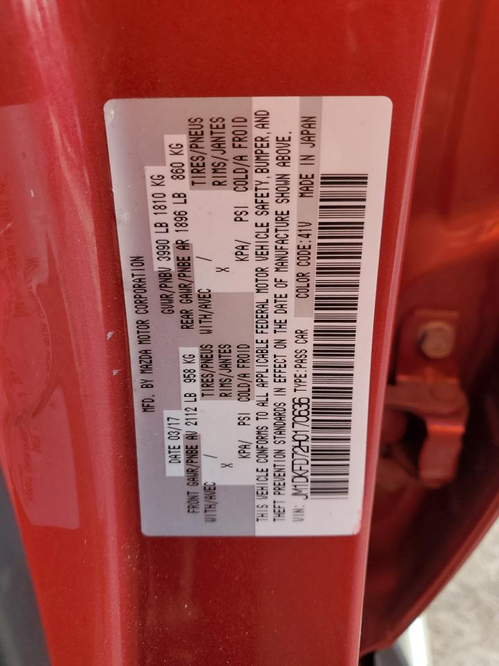 2017 Mazda Cx-3 Grand Touring VIN: JM1DKFD72H0170636 Lot: 93339955