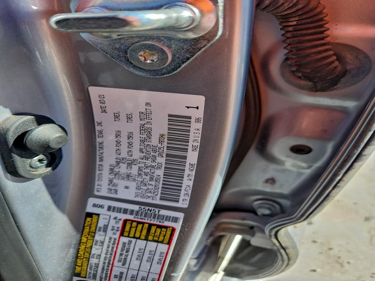 2021 Toyota Tacoma Double Cab VIN: 5TFAZ5CN2MX105814 Lot: 93785035