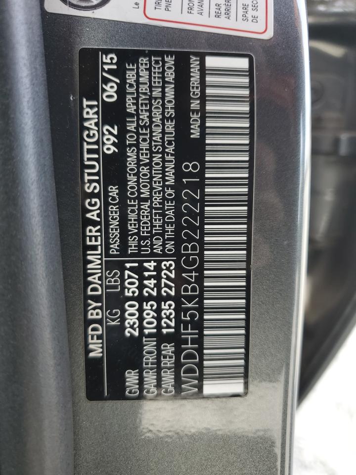 2016 Mercedes-Benz E 350 VIN: WDDHF5KB4GB222218 Lot: 93328985