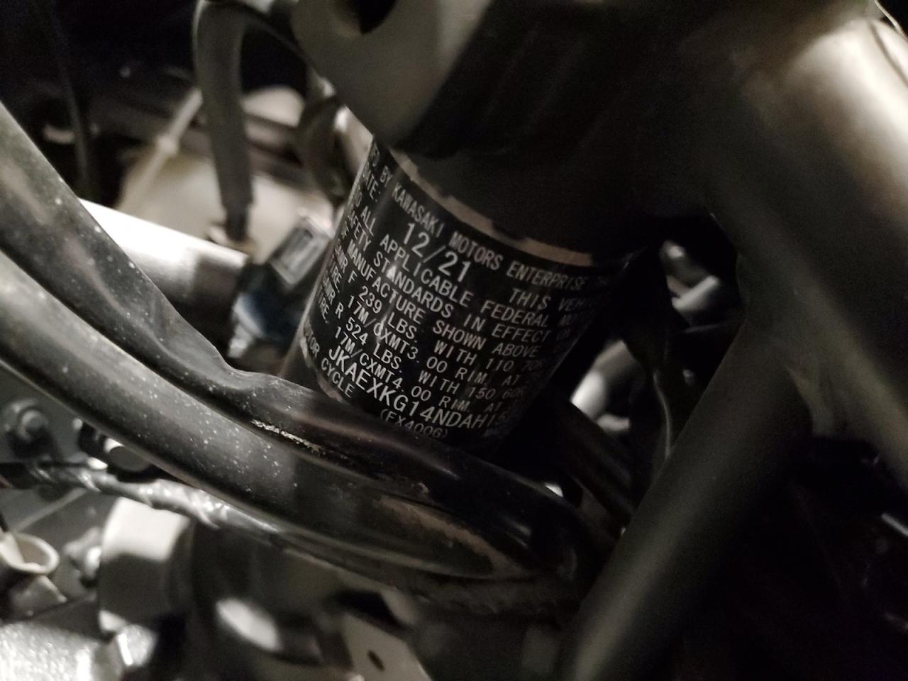 2022 Kawasaki Ex400 VIN: JKAEXKG14NDAH1528 Lot: 92641915