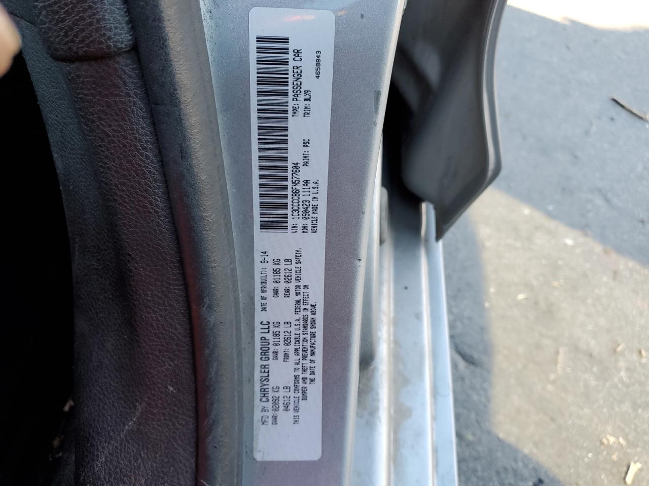 2015 Chrysler 200 C VIN: 1C3CCCCB6FN577604 Lot: 93447265