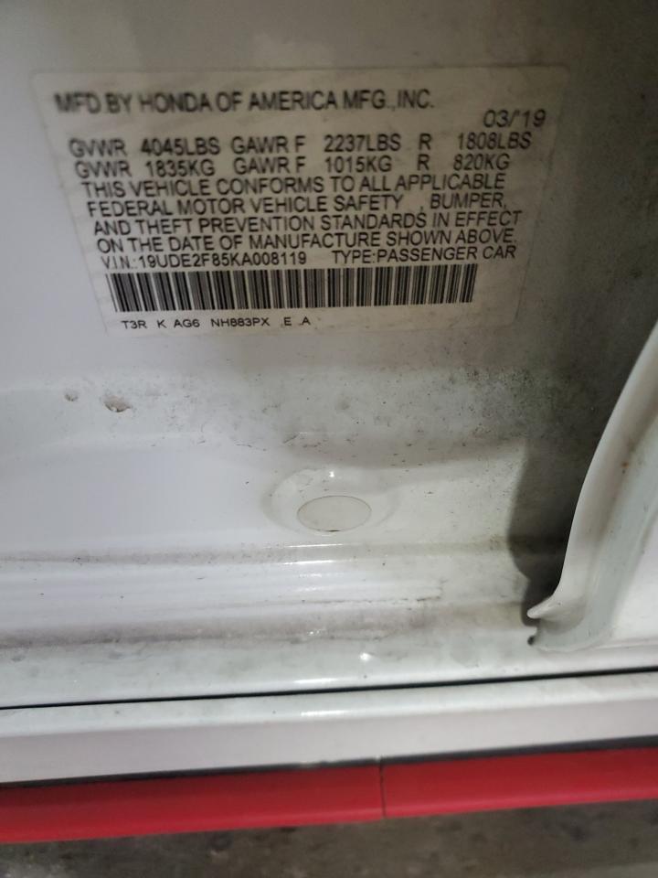 2019 Acura Ilx Premium A-Spec VIN: 19UDE2F85KA008119 Lot: 92758835