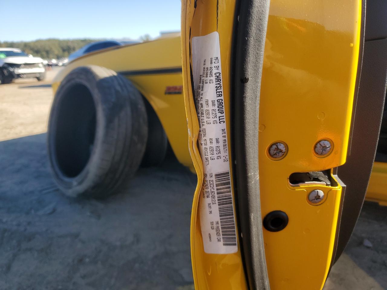 2012 Dodge Challenger Srt-8 VIN: 2C3CDYCJ6CH201216 Lot: 90336315