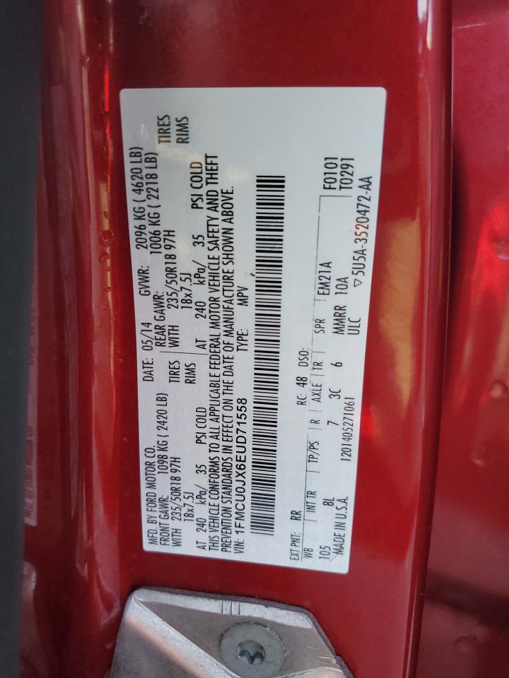 2014 Ford Escape Titanium VIN: 1FMCU0JX6EUD71558 Lot: 93373945