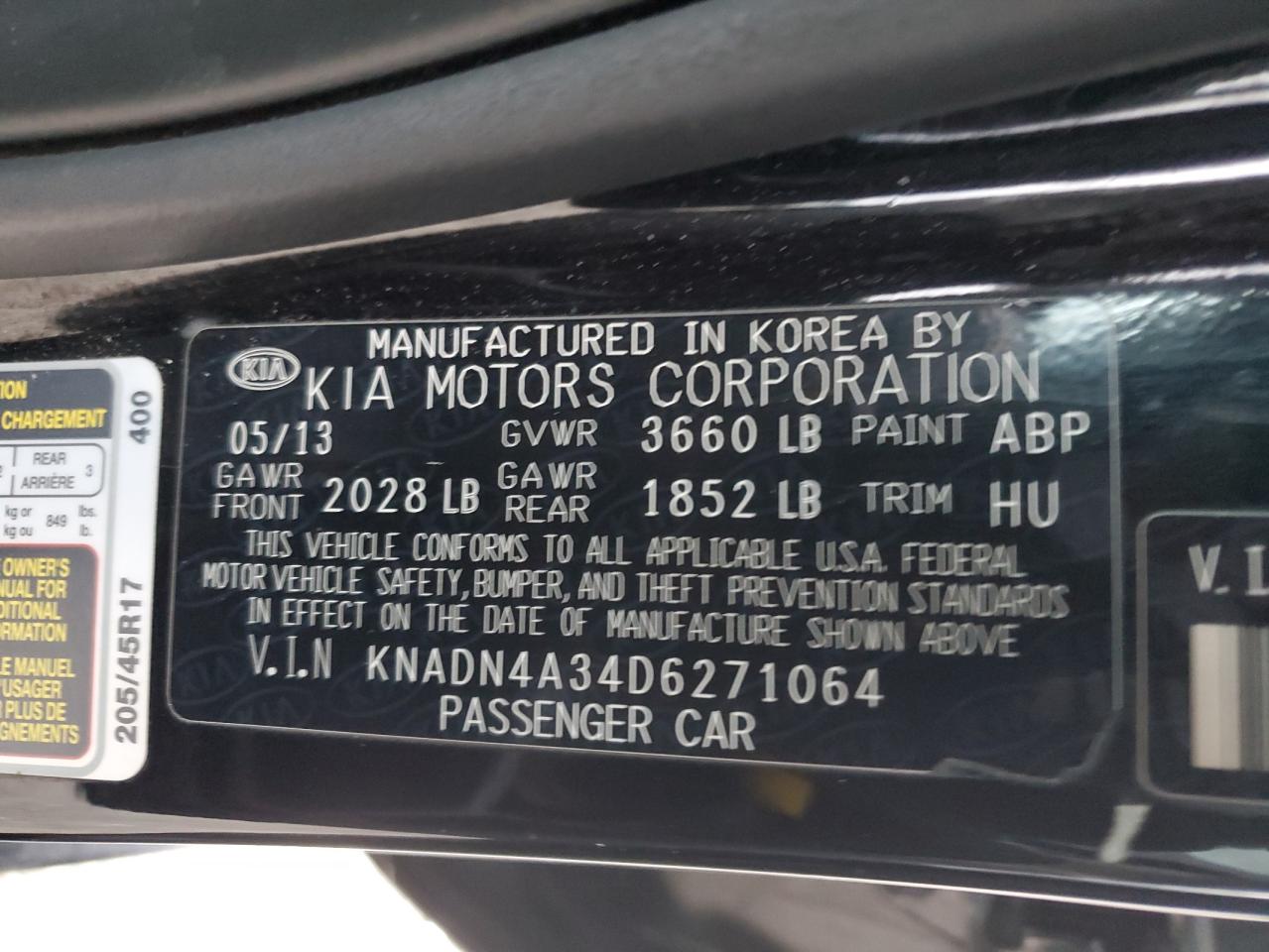 2013 Kia Rio Ex VIN: KNADN4A34D6271064 Lot: 93103605