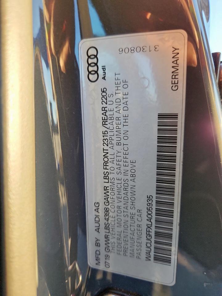 2020 Audi A3 Premium Plus VIN: WAUCUGFFXLA005935 Lot: 82751705