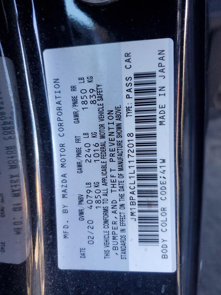 2020 Mazda 3 Select VIN: JM1BPACL1L1172018 Lot: 91208705
