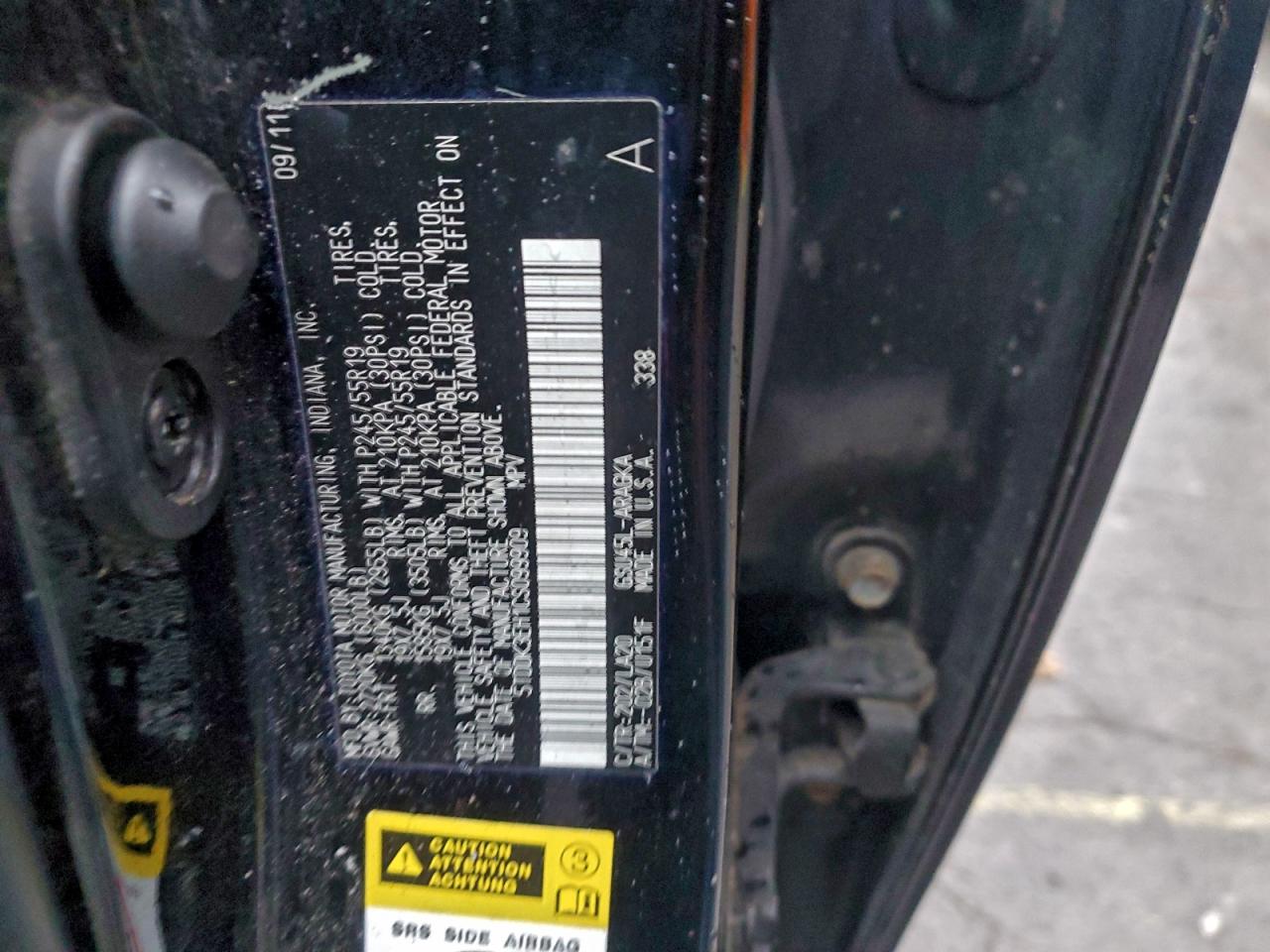 2012 Toyota Highlander Limited VIN: 5TDDK3EH1CS099909 Lot: 94521075