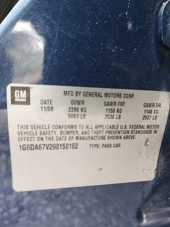 2009 Cadillac Sts VIN: 1G6DA67V290150162 Lot: 90076795