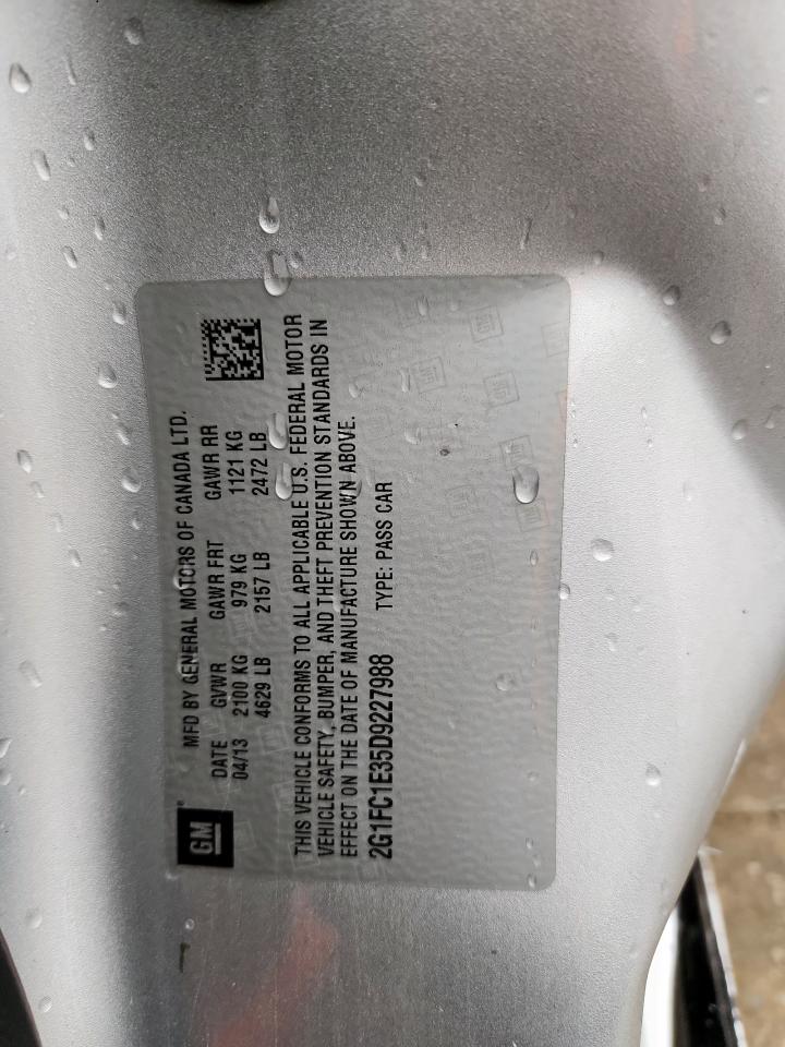 2013 Chevrolet Camaro Lt VIN: 2G1FC1E35D9227988 Lot: 93773305