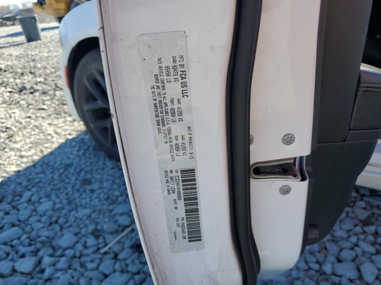 2015 Dodge Charger Police VIN: 2C3CDXAT4FH906860 Lot: 93145585