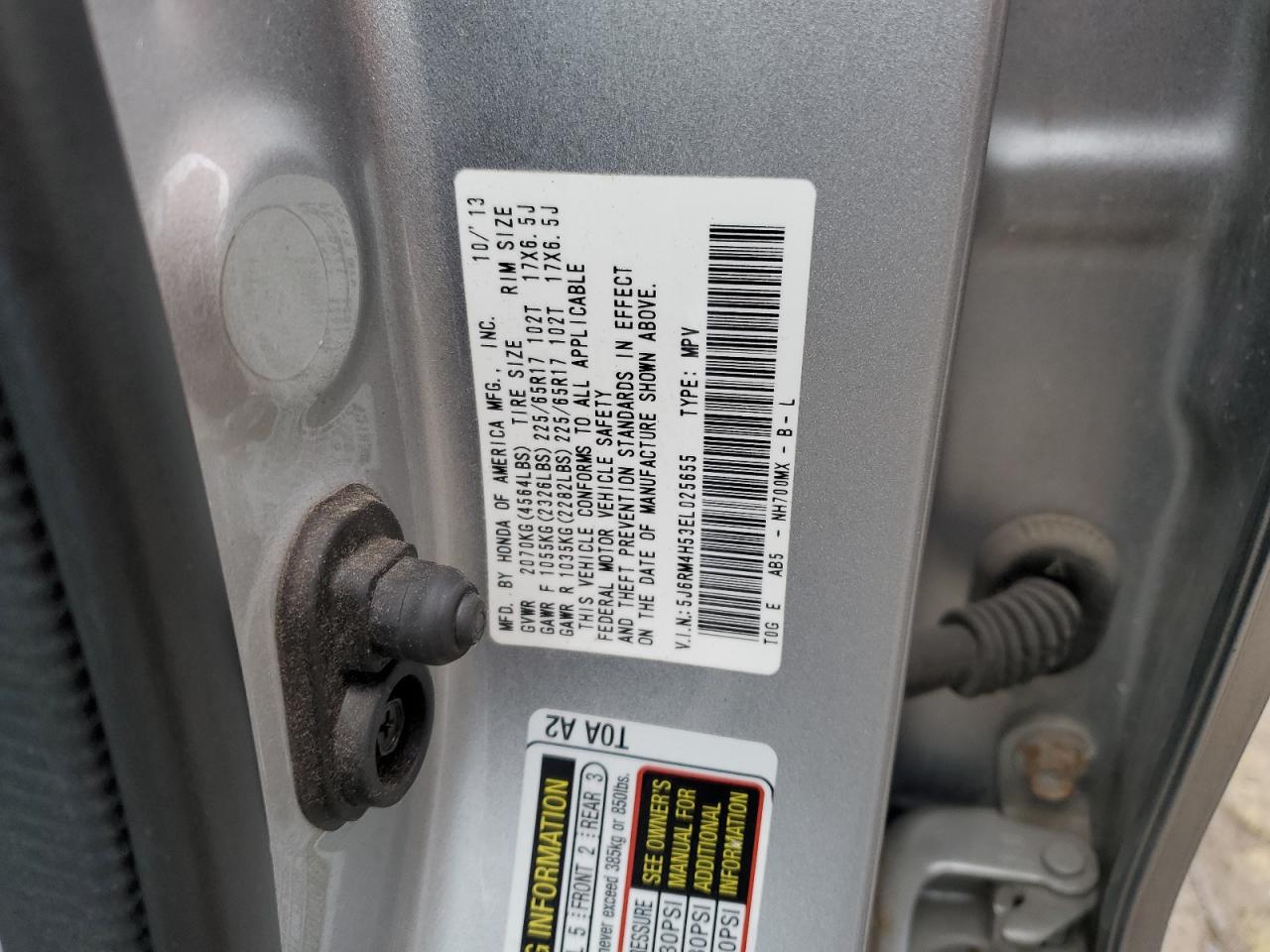 2014 Honda Cr-V Ex VIN: 5J6RM4H53EL025651 Lot: 92289425