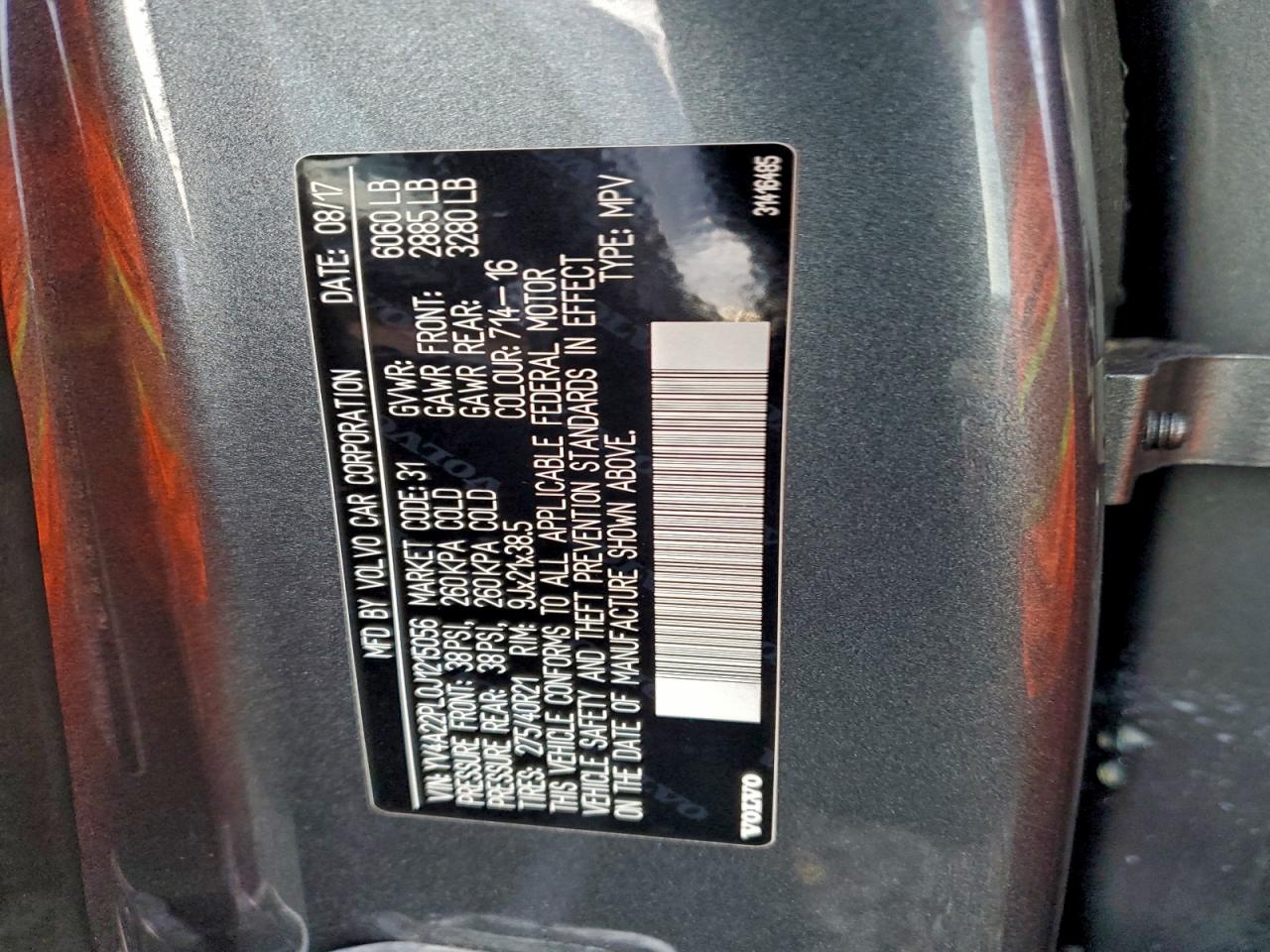 2018 Volvo Xc90 T6 VIN: YV4A22PL0J1215056 Lot: 94553115