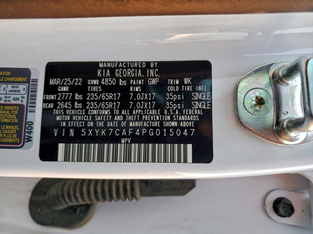 2023 Kia Sportage X-Pro VIN: 5XYK7CAF4PG015047 Lot: 94592415