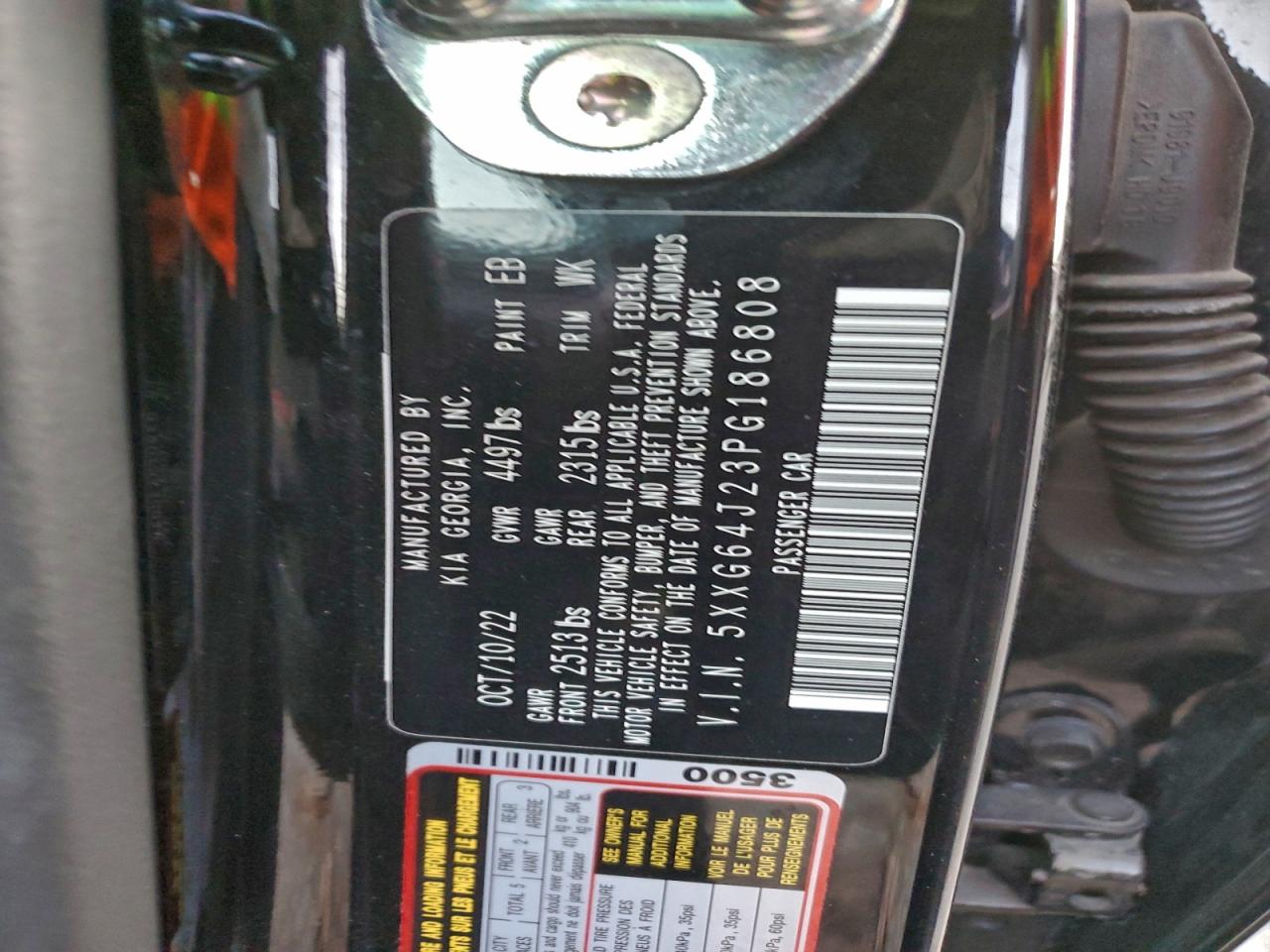 2023 Kia K5 Gt Line VIN: 5XXG64J23PG186808 Lot: 94381015