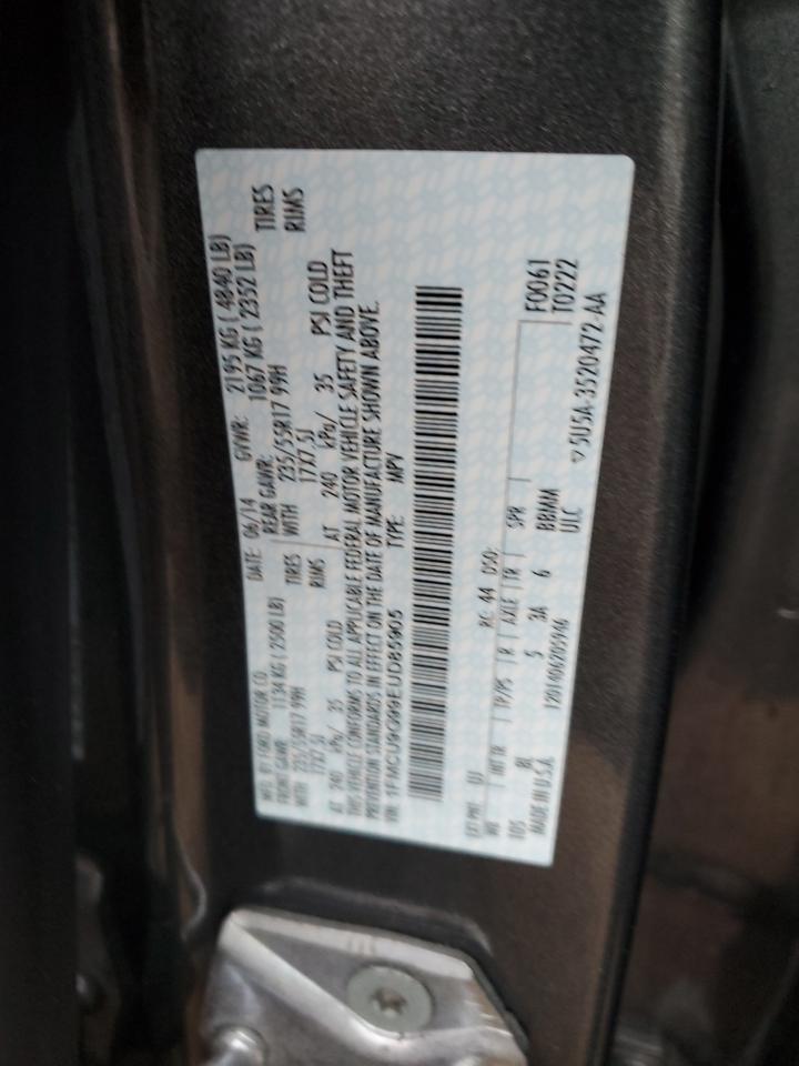 2014 Ford Escape Se VIN: 1FMCU9G99EUD85905 Lot: 92752565