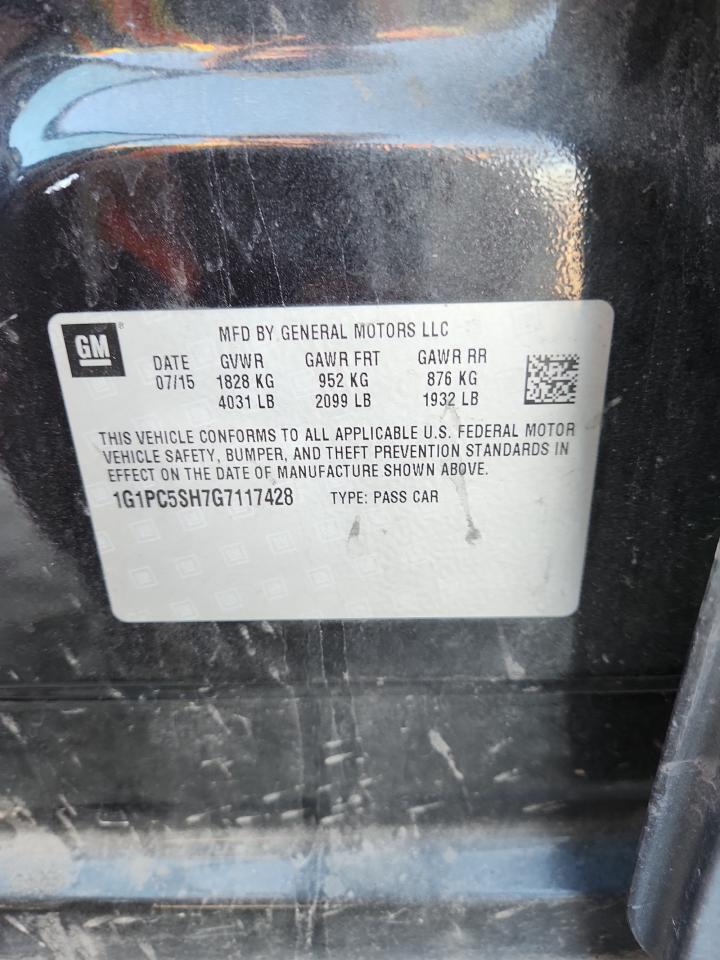 2016 Chevrolet Cruze Limited Ls VIN: 1G1PC5SH7G7117428 Lot: 91162365