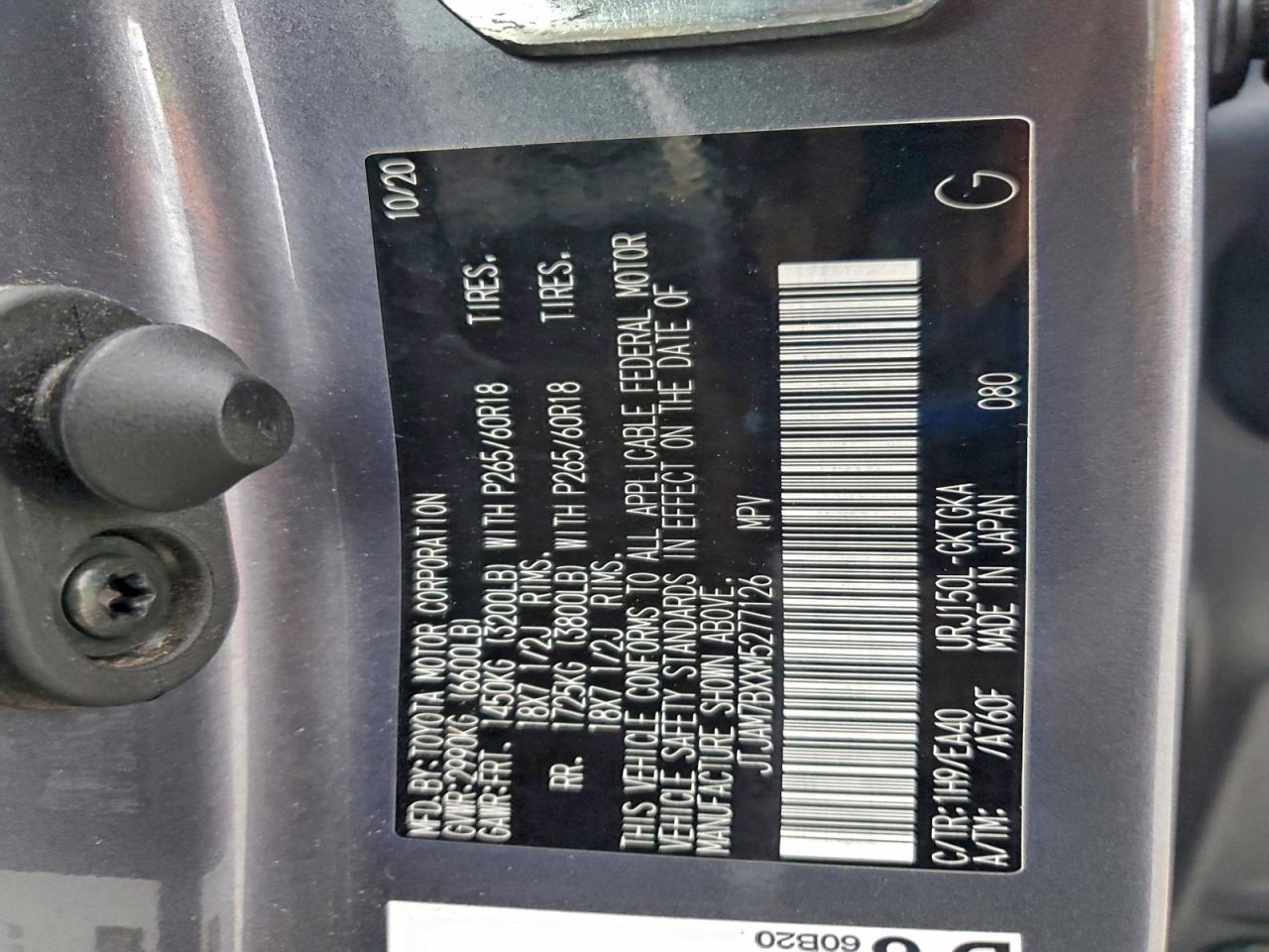 2021 Lexus Gx 460 Premium VIN: JTJAM7BXXM5277126 Lot: 93920935