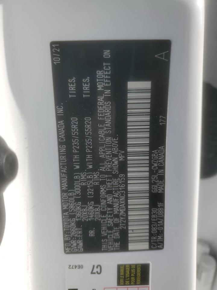 2022 Lexus Rx 350 F Sport VIN: 2T2YZMDAXNC316159 Lot: 92805425