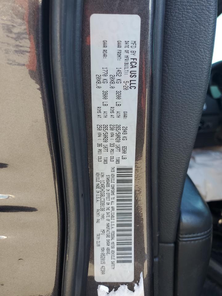 2020 Dodge Durango Gt VIN: 1C4RDHDG6LC339138 Lot: 91278765