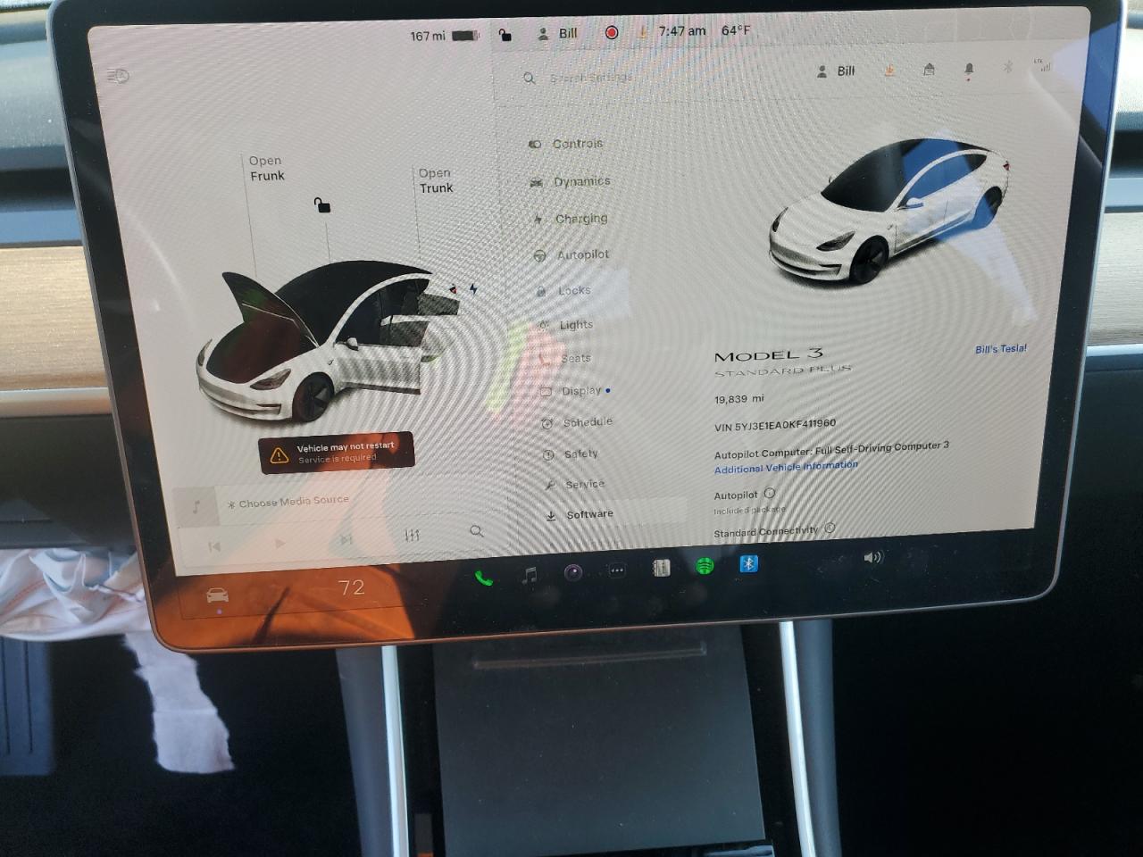 2019 Tesla Model 3 VIN: 5YJ3E1EA0KF411960 Lot: 91627825