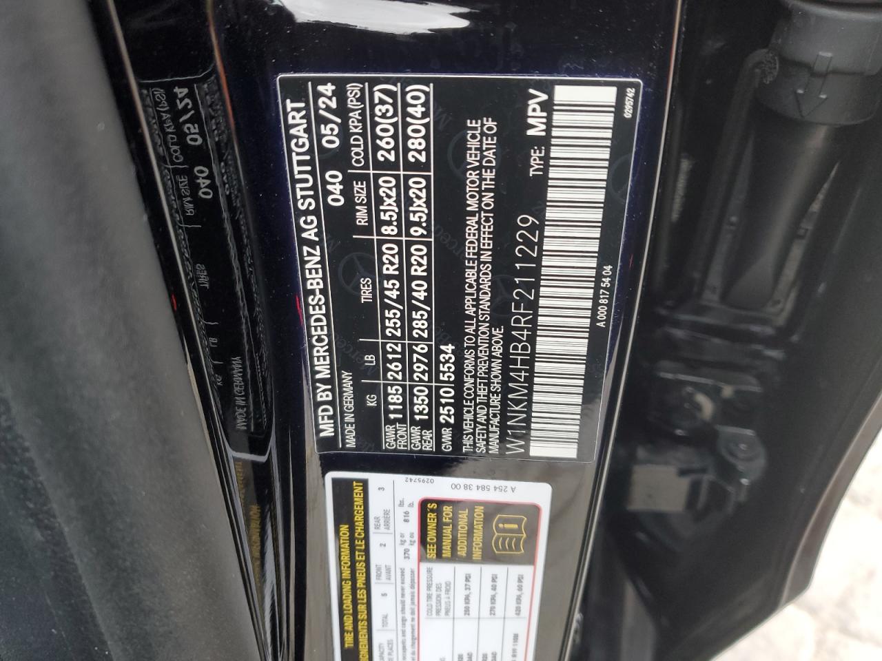 2024 Mercedes-Benz Glc 300 4Matic VIN: W1NKM4HB4RF211229 Lot: 91488665