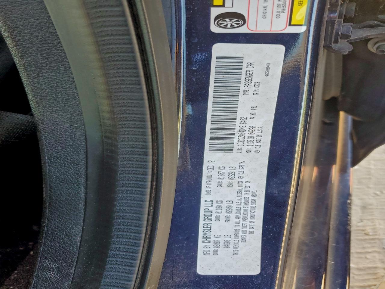 2013 Dodge Avenger Se VIN: 1C3CDZAB4DN616402 Lot: 93883115