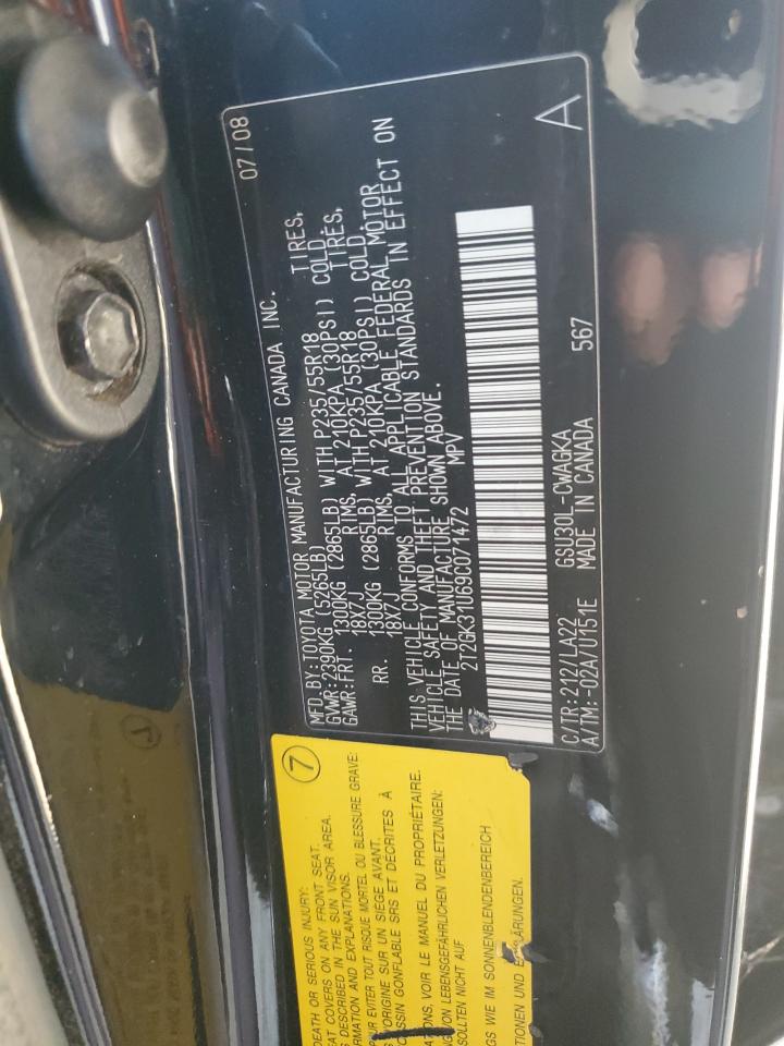 2009 Lexus Rx 350 VIN: 2T2GK31U69C071472 Lot: 93547965