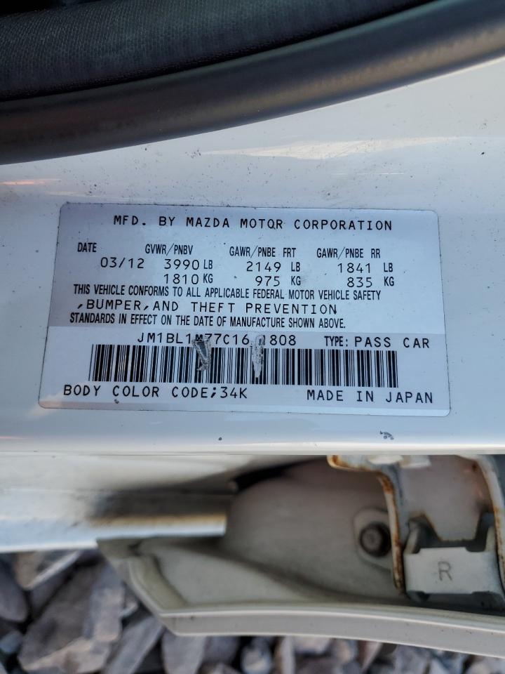 2012 Mazda 3 I VIN: JM1BL1M77C1631808 Lot: 92160305