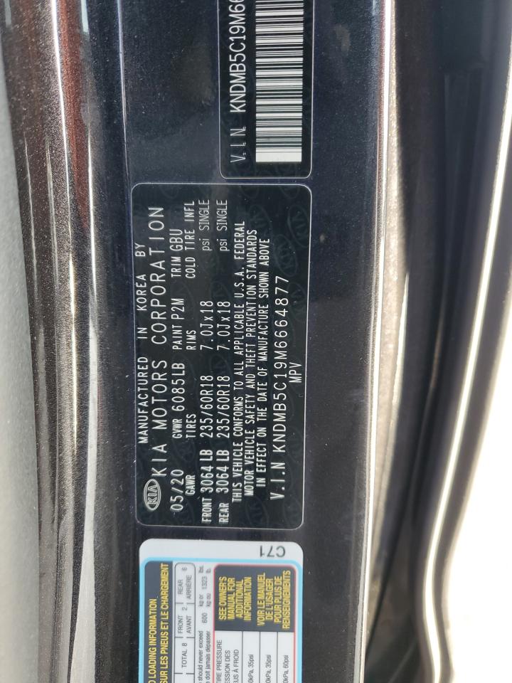 2021 Kia Sedona Lx VIN: KNDMB5C19M6664877 Lot: 93469715